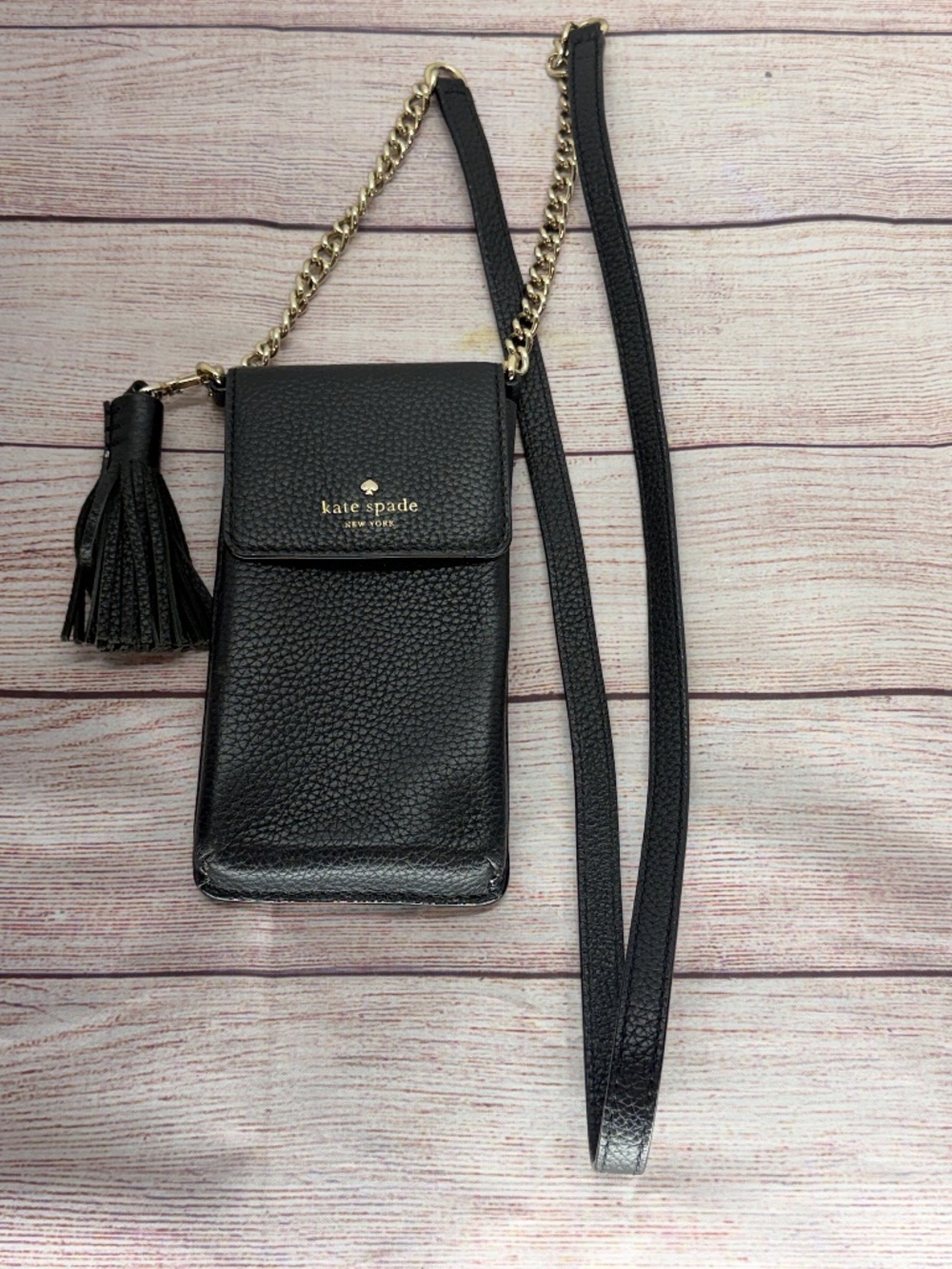 Kate Spade Leather Phone Case crossbody Wallet Black 8ARU6004